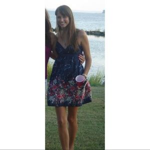Forever 21 Heritage 1981 Navy Blue Floral Dress S